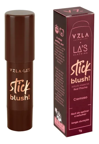 Blush Stick Red Mocha Cremoso Bastão Vizzela + Las
