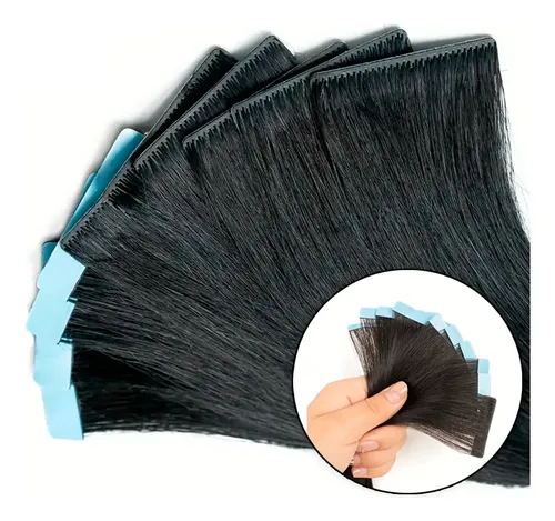 Megahair Fita Adesiva Invisivel Castanho 50cm - 10 Peças