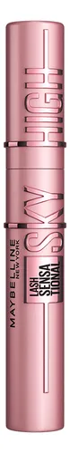 Máscara de CíliosEscova Flexível, Alongamento Sem Limites com Extrato de Bambu e Fibras, Impacto de Todos os Ângulos, Preto, Lash Sensational Sky High Maybelline NY, 7,2ml