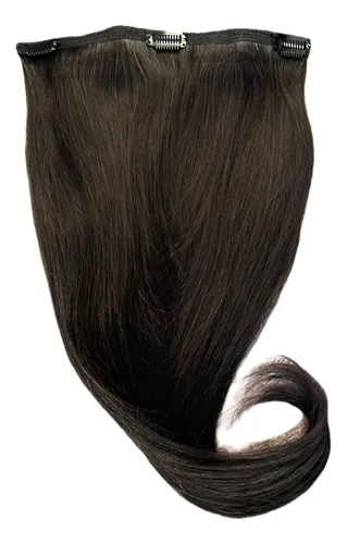 Aplique Tic Tac Tecido Tela Mega Hair 55cm Natural 50grs