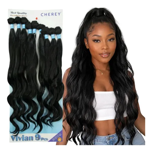 Cabelo Orgânico Vivian Tela Ondulado 65cm Aspecto Natural