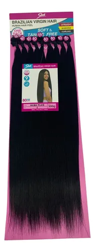 Cabelo Bio Fibra Liso Alba Plus 9 Telas 300g Mega Hair 80cm Cor Castanho Escuro 2