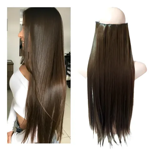 Cabelo Alongamento Tic Tac Idêntico A Humano Liso 70cm+brind