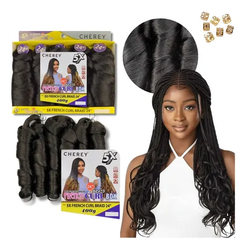 Cabelo Jumbo French Curl 400g Aplique Croche Trança Francesa