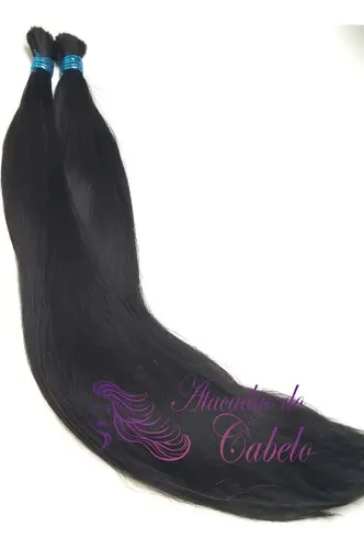 Cabelo Humano Liso Natural 70cm - 100 Gramas Imediato Cor Castanho