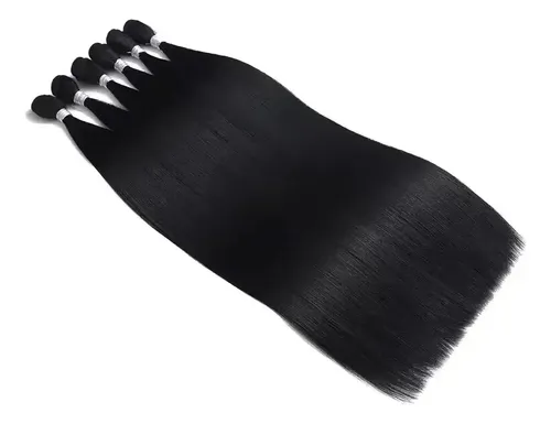 I Aplique Cabelo Humano Brasileiro 50-55cm Em Preto 100g I
