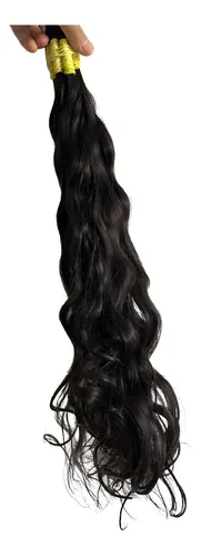 Cabelo 100% Humano Para Mega Hair Ondulo De 65cm, 50gr.