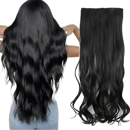 Aplique Tic Tac Cabelo Idêntico Humano Preto Ondulado