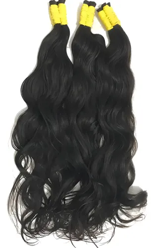 Cabelo Humano Para Mega Hair Ou Aplique De 55 Cm 50 Gr. Castanho